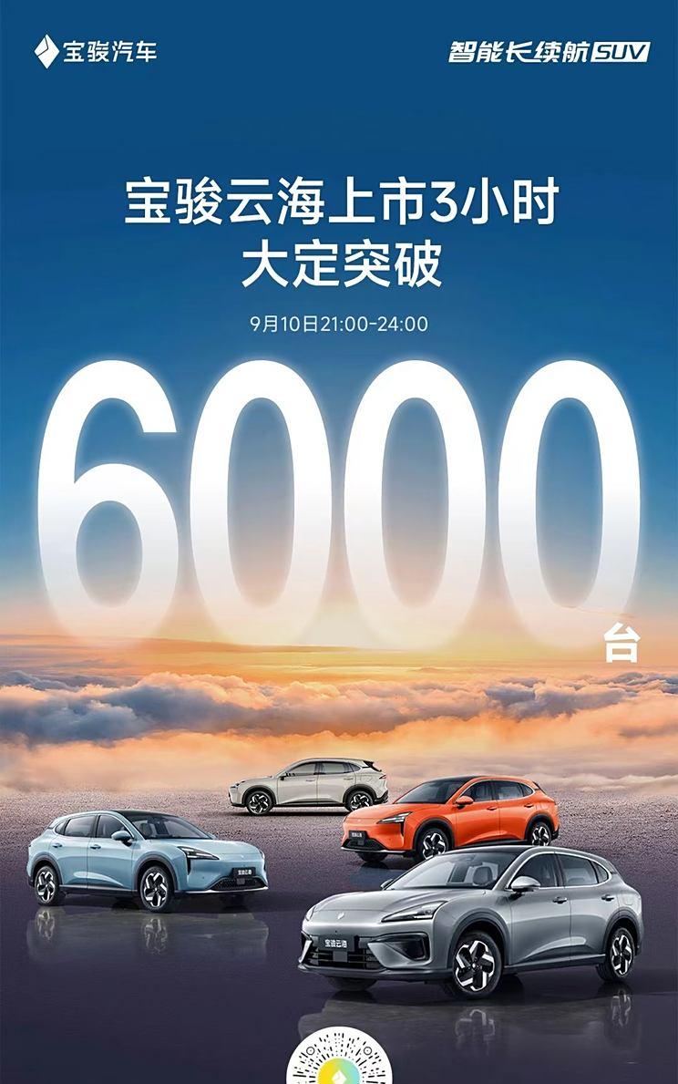 宝骏云海限时优惠，市场热销首日破6000台！