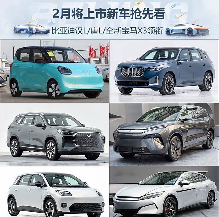 比亚迪汉L 唐L 全新宝马X3领衔 2月重磅新车抢先看