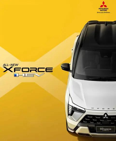 三菱Xforce HEV混动版预告图曝光，3月20日正式亮相
