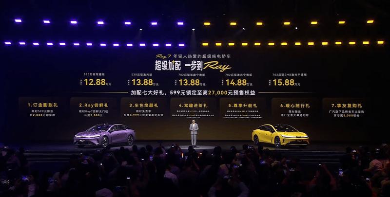 埃安Ray7预售12.88万起