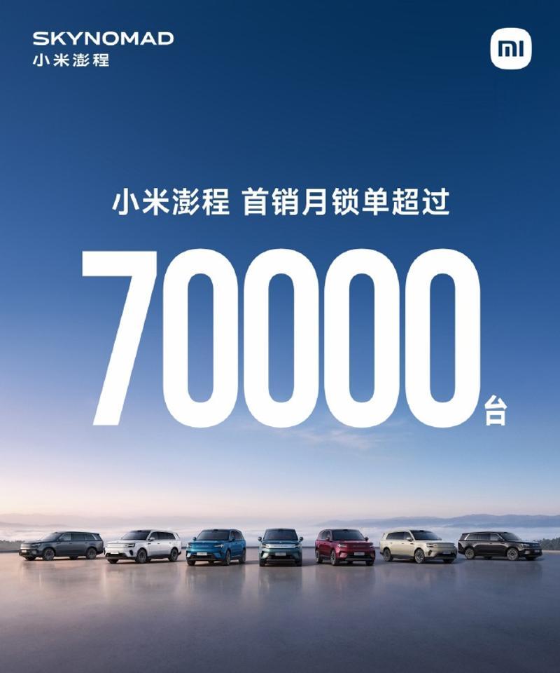 小米澎程首月锁单破7万